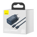 Baseus wall charger Super Si PD 20W 1x USB-C blue + USB-C - Lightning cable