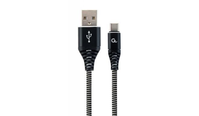 Gembird CC-USB2B-AMCM-2M-BW USB-kaabel USB 2.0 USB A USB C must, valge