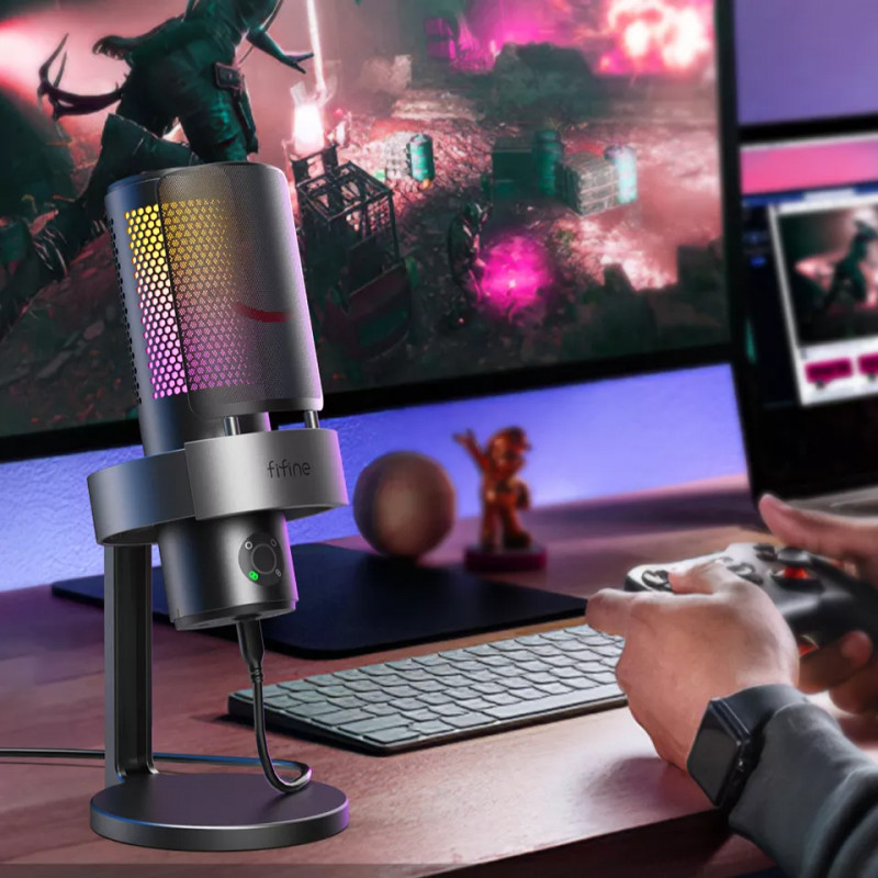 Fifine A9 Condenser RGB USB Microphone description image 4