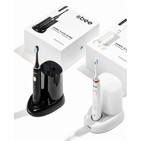 ABEE Sonic 3.0 UV Ultra BLACK SONIC BRUSH, DuPONT TIPS, INDUCTION CHARGING, UV STERILIZATION, IPX7 C