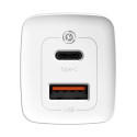 Baseus wall charger GaN2 Lite PD 65W 1x USB-C 1x USB white