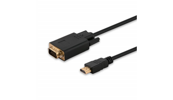 Savio CL-103 video cable adapter 1.8 m HDMI Type A (Standard) VGA (D-Sub) Black