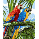 Diamond mosaic - Parrots