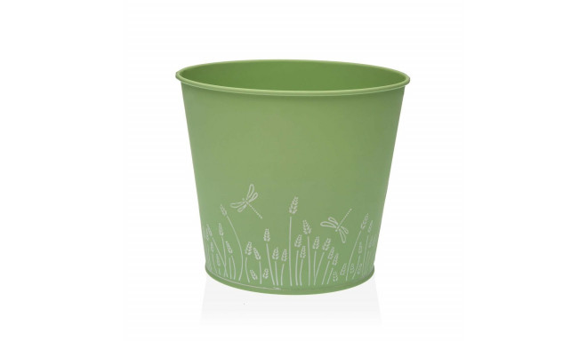 Plant pot Versa Zink Green Metal (16 cm)