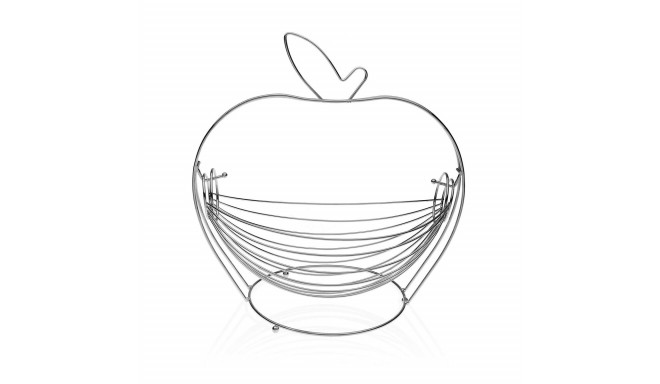 Fruit Bowl Versa Grey Apple Steel (24,5 x 29,5 x 30 cm)