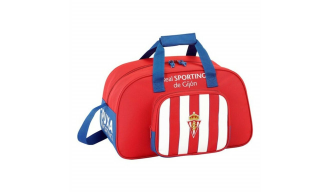 Sports bag Real Sporting de Gijón Red White (40 x 24 x 23 cm)