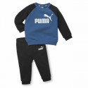 Children’s Tracksuit Puma Minicats Essentials Raglan Black Blue (9-12 Months)