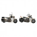 Decorative Figure DKD Home Decor Black Metal Motorbike White (35 x 14 x 24 cm) (2 Units)