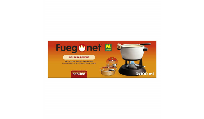 Süütevedelik Massó 3 x 100 ml Geel Fondüü Komplekt