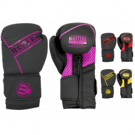 RPU-BLACK 012325-0210 boxing gloves (czarno - różowy+10 oz)
