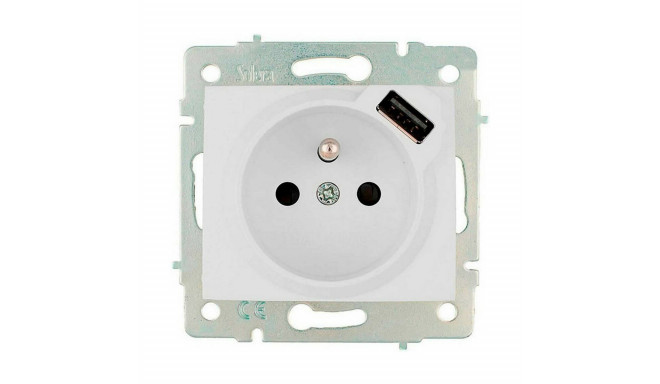 Plug socket Solera erp60fusb European Bipolar White 16 A Embedded, built-in