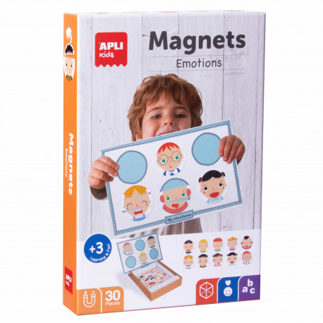 Magnetmäng Emotsioonid, alus 28x18 cm + 30 magnetit, Apli 3+