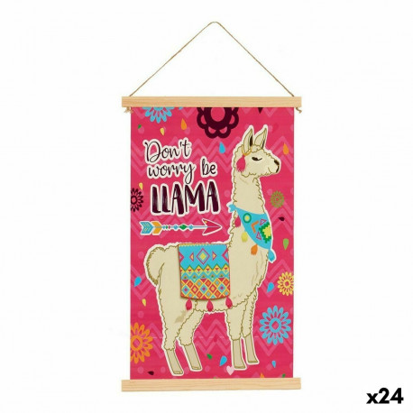 Canvas Gift Decor BC90238A-2 BC90238A-2 1 x 54 x 33 cm Llama (24 Units)