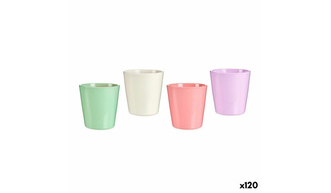 Plant pot Pink Lilac White Green Clay (16,5 x 16 x 16,5 cm) (120 Units)