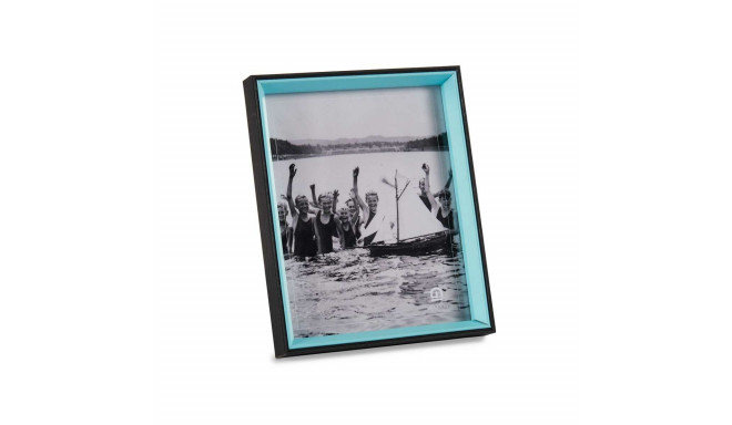 Photo frame Crystal Black Blue MDF Wood (6 Units) (3 x 27 x 22 cm)