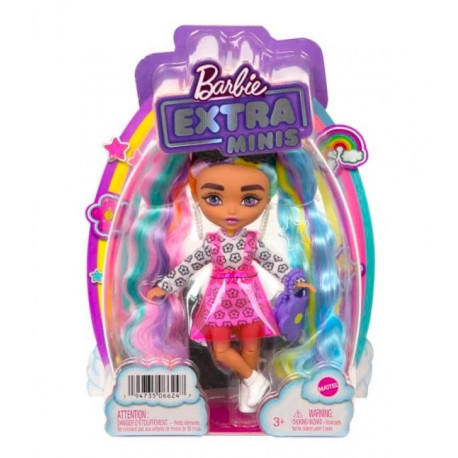 Mattel nukk Barbie Extra Minis Raibbow Pigtails - Nukud - Photopoint