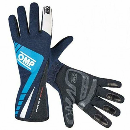 Men's Driving Gloves OMP FIRST EVO Sinine Suurus M