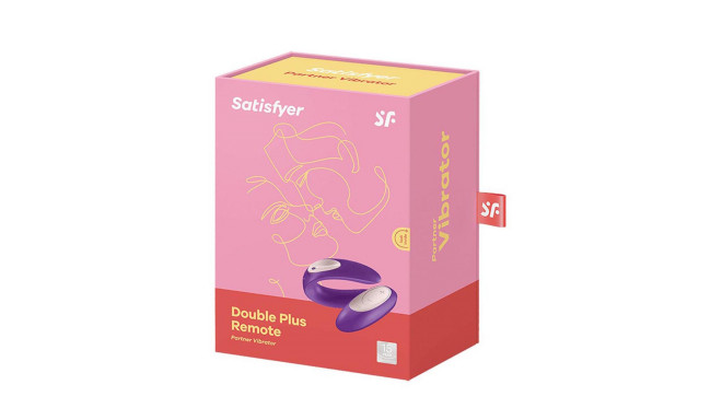 SATISFYER DOUBLE PLUS REMOTE VIBRADOR PURPURA MANDO A DISTANCIA 1UN