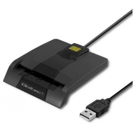 Qoltec ID-kaardi lugeja + USB-C adapter SCR0634