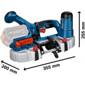 Bosch cordless band saw GCB 18V-63 Professional Solo, 18V (blue/black, without battery and charger, 