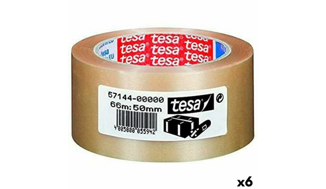 Adhesive Tape TESA Packaging Extra strong Transparent PVC 50 mm x 66 m (6 Units)