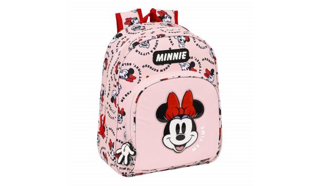 Child bag Minnie Mouse Me time Pink (28 x 34 x 10 cm)
