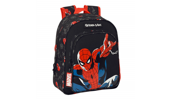 Child bag Spider-Man Hero Black 27 x 33 x 10 cm