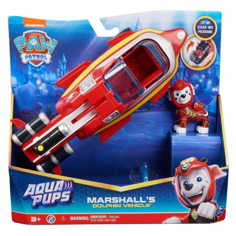 Paw Patrol Aqua Marshall themed vehicles - Toy figures - Photopoint