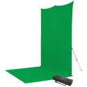 Westcott X Drop Pro Kreukbestendige Achtergrond Kit   Chroma Key Green Screen Sweep (8' x 13')