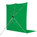 Westcott X Drop Pro Kreukbestendige Achtergrond Kit   Chroma Key Green Screen Sweep (8' x 13')
