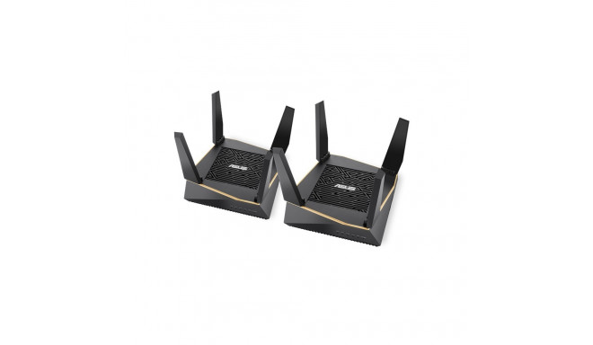 ASUS AiMesh AX6100 wireless router Gigabit Ethernet Tri-band (2.4 GHz / 5 GHz / 5 GHz) 4G Black ( 2p