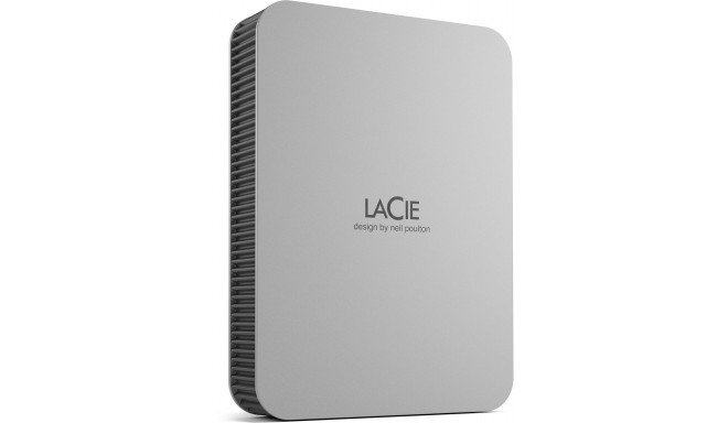 LaCie external hard drive 5TB Mobile Drive USB-C (2022), moon silver