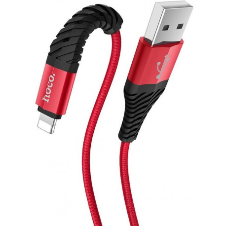 Hoco kaabel USB - Lightning 1m, punane/must