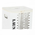 Set of Baskets DKD Home Decor White Polyester MDF (40 x 30 x 56 cm) (5 Pieces)
