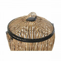 Set of Baskets DKD Home Decor Natural Metal Rattan (48 x 48 x 55 cm) (2 Pieces)