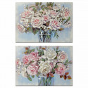 Glezna DKD Home Decor Vāze Shabby Chic (2 gb.) (100 x 3 x 70 cm)