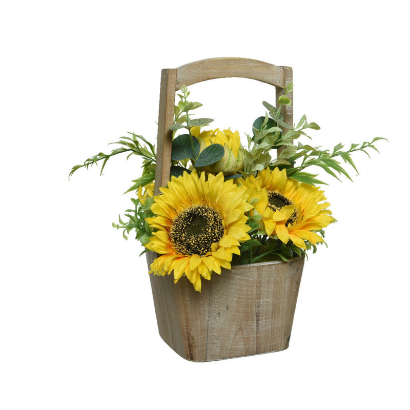 Decorative Plant Everlands Plant pot 23 x 23 x 31 cm Sunflower