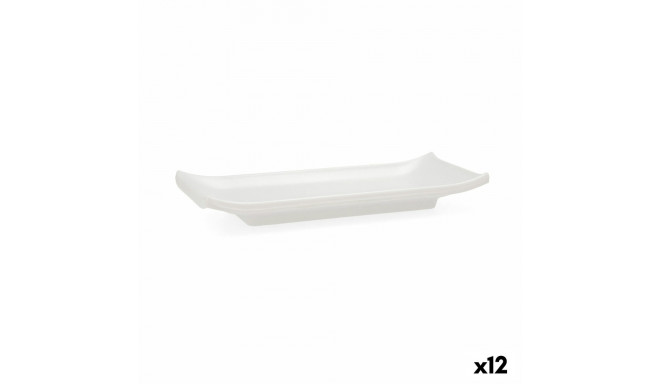 Paplāte Quid Select Balts Plastmasa 22,4 x 9,5 x 3 cm Suši (12 gb.)