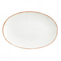 Serving Platter Ariane Terra Oval Ceramic Beige (Ø 26 cm) (12 Units)