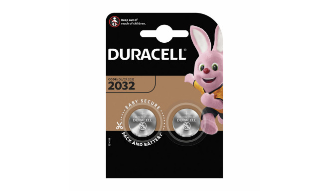 Liitium Nööppatareid DURACELL CR2032 3 V (2 Ühikut)