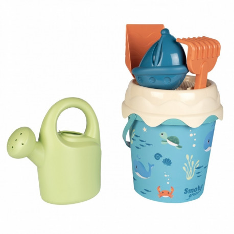 Bucket with bioplastic sand accessories