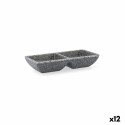 Snack tray Quid Lonja Grey Plastic (17 x 7 x 3 cm) (12 Units)