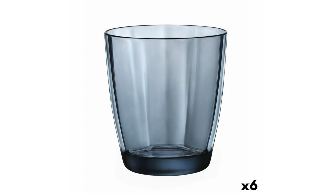 Glass Bormioli Rocco Pulsar Blue Glass (6 Units) (305 ml)