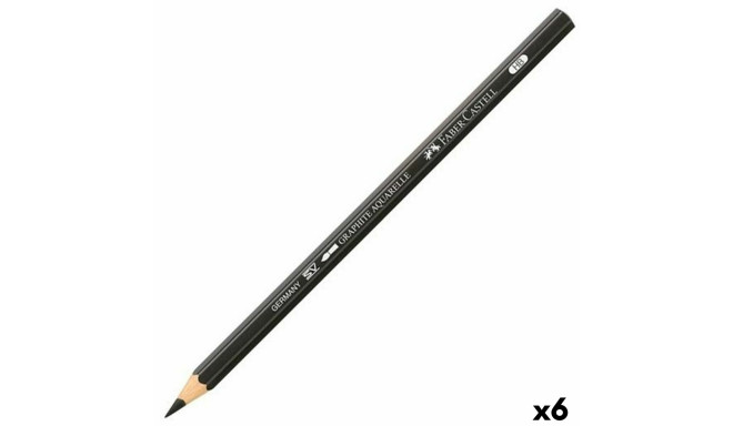 Pencil Faber-Castell Graphite Aquarelle Watercolour Black Hexagonal HB (6 Units)