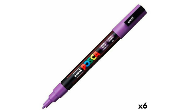 Marķieris POSCA PC-3M Violets (6 gb.)