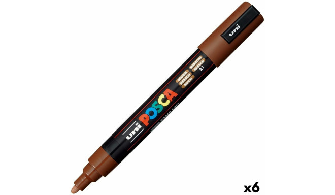 Vilt POSCA PC-5M Pruun (6 Ühikut)