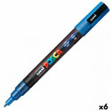 Marker POSCA PC-3ML Glitter Blue 6 Units