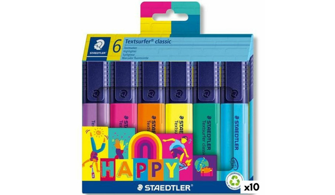Pimeduses Helendavate Markerite Komplekt Staedtler Textsurfer Classic Happy Line (10 Ühikut)