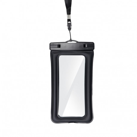Waterproof bag for mobile phone with plastic closing AIRBAG black