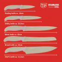 Alpina - Stainless steel knife set (Beige)